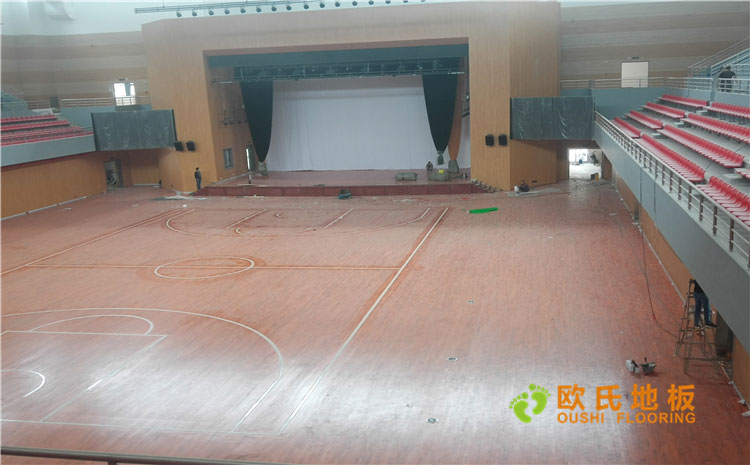 福建漳州市一职业学院体育馆木地板案例